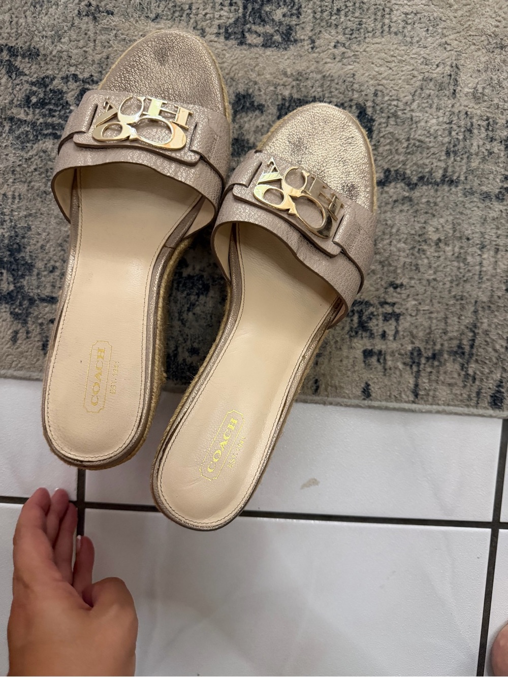 Coach wedges size 10 super cute